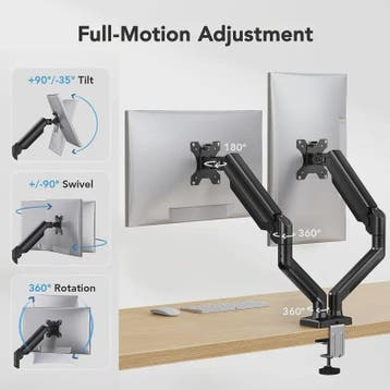 Dubbele Monitorarm voor 13-32 inch Schermen | Verstelbaar &, Computers en Software, Verzenden, Nieuw