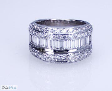 Ring - 14 karaat Witgoud - 1.75ct. tw. Diamant (Natuurlijk), Nieuw