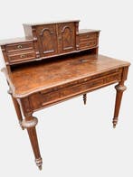Schrijftafel - Hout - bureau, Antiek en Kunst