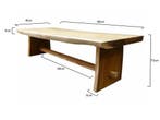 Boomstamtafel 300x90xH77,5 cm - bladdikte 10 cm, Tuin en Terras, Ophalen of Verzenden, Nieuw
