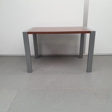 Ahrend Portal tafel - 120x80 cm bruin eiken blad/grijs frame, Ophalen of Verzenden, Nieuw