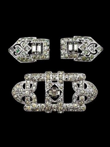Coro - 1930er jaren - rhodiumgeplateerd - Broche - Art Deco, Antiek en Kunst