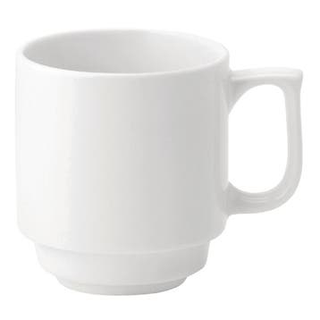 Utopia Pure White stapelbare mokken 280ml (36 stuks), Verzenden, Nieuw