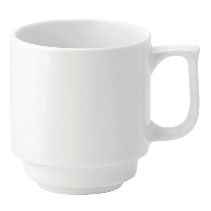 Utopia Pure White stapelbare mokken 280ml (36 stuks), Huis en Inrichting, Keuken | Bestek, Verzenden