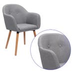 Linnen Eetkamerstoel met Armleuningen – Hout en Ergonomisch, Huis en Inrichting, Stoelen, Verzenden, Nieuw