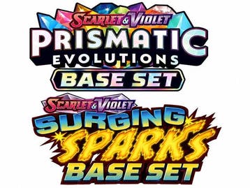 Complete set Prismatic Evolutions & Surging Sparks - Base, Nieuw