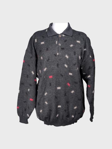 Louis Eder Sweater Heren maat XL Zwart Vintage, Zwart, Maat 56/58 (XL), Ophalen of Verzenden, Louis Eder