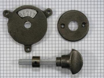 WC-deursluiting ijzer blank incl. vrij/bezet met ovale knop, Verzenden, Nieuw