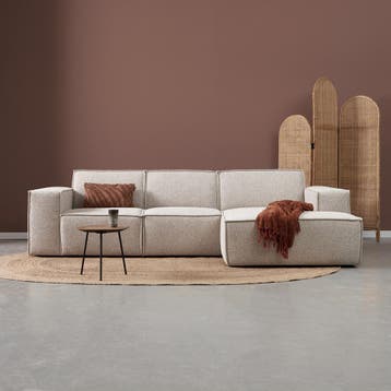 *WOONWINKEL* PEPP Interiors Play Beige Bank Met Chaise Longu, Verzenden, Nieuw