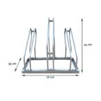 Fietsenrek 3 Fietsen Zilver - BRASQ, Ophalen of Verzenden, Nieuw