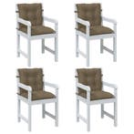 vidaXL Stoelkussens 4 st lage rug 100x50x7 cm stof gemêleerd, Huis en Inrichting, Woonaccessoires | Kussens, Verzenden, Nieuw