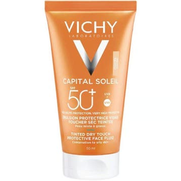 Vichy Capital Soleil Tinted Dry Touch SPF50 - 50ml, Ophalen of Verzenden, Nieuw, Overige typen