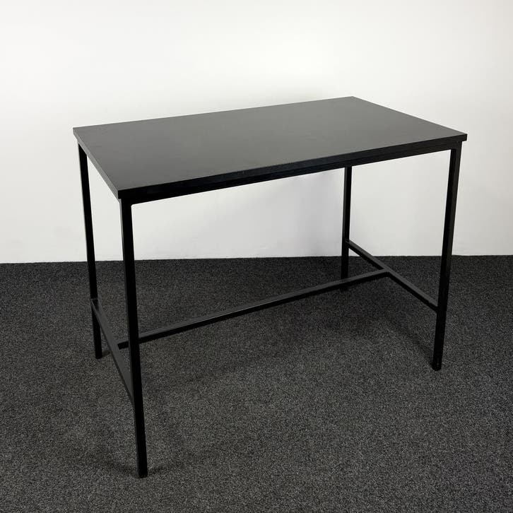 Zwarte Bartafel - 111 x 140 x 80 cm, Huis en Inrichting, Tafels | Eettafels, Gebruikt, Ophalen of Verzenden