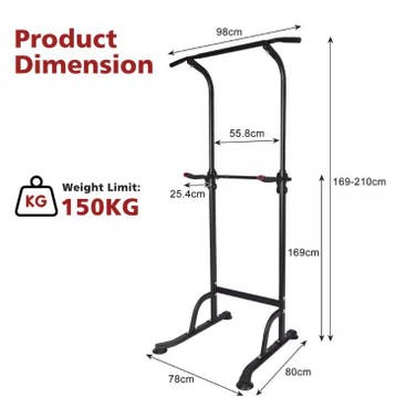 Power Tower Dip Station Verstelbare Pull Up Bar Home Gym, Verzenden, Nieuw