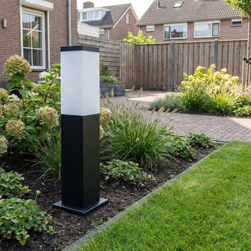 Moderne staande buitenlamp zwart 45 cm IP44 | Havana, Tuin en Terras, Ophalen of Verzenden, Nieuw, Staande lamp