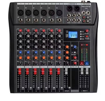 Audio Mixer 6/8/12 Kanalen DJ Mengpaneel met FX MP3, Verzenden, Nieuw