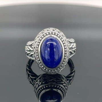 Zilver - Ring - lapis lazuli