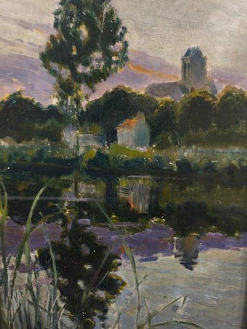 Escuela Impresionista (XIX) - Reflejo en el lago