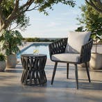 Set Lugano in touwdesign, aluminium frame, schroefpoten - pe, Verzenden, Nieuw