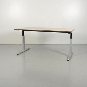 Bureau Zettoe - Ahorn blad - 160 x 80 cm - Hoogte instelbaar, Ophalen of Verzenden, Nieuw