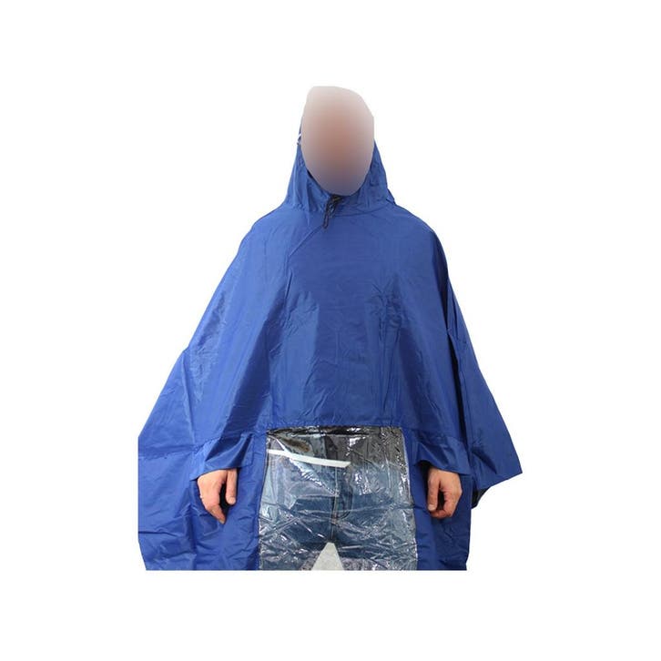 Hooodie Poncho Deluxe , Koplampproof one-size-fits-all Blauw, Fietsen en Brommers, Fietsaccessoires | Fietskleding, Nieuw, Verzenden