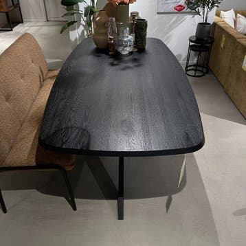 Walden Eettafel Deens Ovaal Zwart - Profijt Meubel, Huis en Inrichting, Tafels | Eettafels, Eikenhout, Nieuw, 150 tot 200 cm, Industrieel