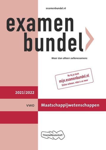Examenbundel / vwo Maatschappijwetenschappen 2021/2022, Boeken, Verzenden, Zo goed als nieuw