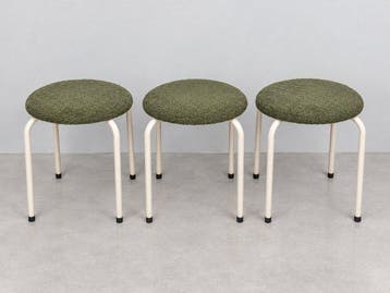 Kruk - Metaal - Drie vintage krukken