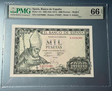 Spanje. - 1000 Pesetas 1965 (ND 1971) - Pick 151 (Zonder