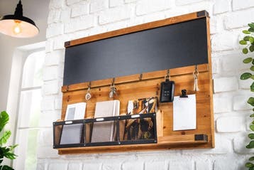 Praktische wandplank HERITAGE 80cm naturel grenen 6 haken, Huis en Inrichting, Woonaccessoires | Wandplanken en Boekenplanken