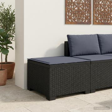 vidaXL Eénpersoons Tuinbank met Kussen Rattan Look PP, Verzenden, Nieuw