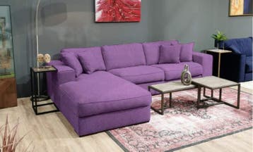 Loungebank Berlicum - loungebanken - Paars, Nieuw, 150 cm of meer, Stof, 250 tot 300 cm