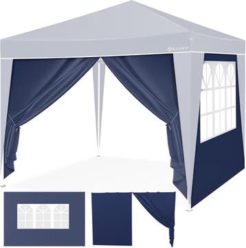 KESSER® Zijwand voor paviljoen - 3x3m - Blauw, Tuin en Terras, Partytenten, Verzenden, Zo goed als nieuw