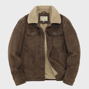 Herfst/Winter Corduroy Heren Jas - Warm & Casual Winddicht m, Verzenden, Nieuw