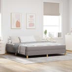 vidaXL Boxspringbed met matras Taupe 180 x 200 cm Stof, Verzenden, Nieuw, Stof