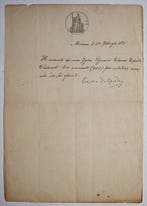 Themacollectie - 1876 Manuscript Ontvangstbewijs - Emilio De, Antiek en Kunst
