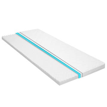 vidaXL Topmatras ei-profiel 6 cm koudschuim 80x200 cm, Verzenden, Nieuw, Wit