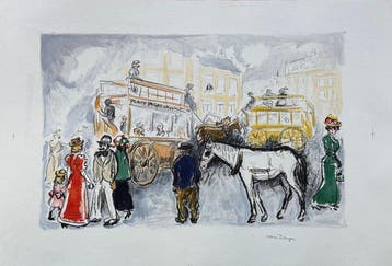 Kees Van Dongen (1877-1968) - Place Pigalle, c. 1950 (plate, Antiek en Kunst
