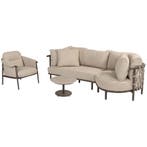 Ezra chaise longue organische loungeset 4 delig keramiek, Tuin en Terras, Ophalen of Verzenden, Nieuw