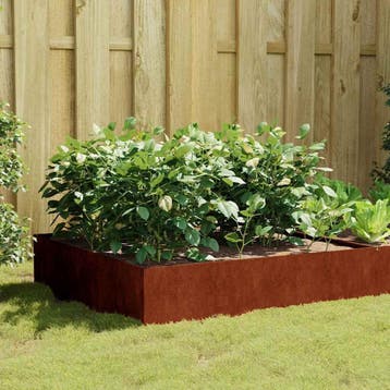 vidaXL Plantenbak verhoogd 100x100x41 cm cortenstaal, 100 cm of meer, Verzenden, Nieuw, Metaal