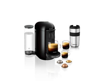 Krups -  Nespresso Vertuo Plus Capsulemachine Zwart, Verzenden, Nieuw, 1 kopje, Koffiepads en cups
