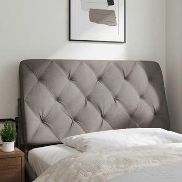 vidaXL Hoofdbordkussen 100 cm stof taupe, Verzenden, Nieuw, Stof
