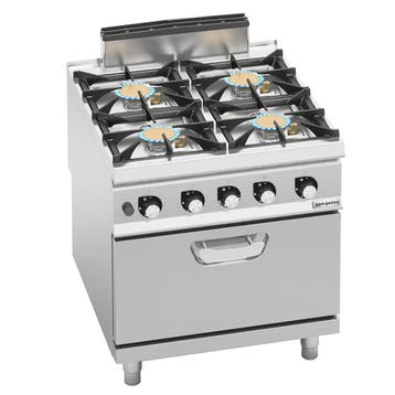 GGM Gastro | Gasfornuis - Paolo 900 - 800x900mm - 47,8 kW -, Verzenden
