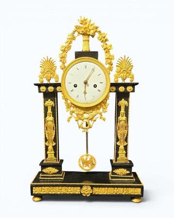 Portico klok Directoire - Verguld brons - 1750-1800 -