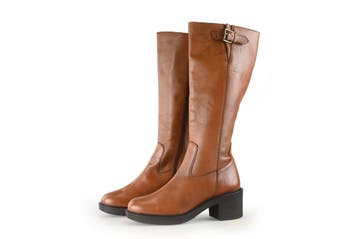 5pm Laarzen in maat 38 Cognac, Kleding | Dames, Schoenen, Hoge laarzen, Overige kleuren, Verzenden, Zo goed als nieuw