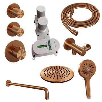 Brauer Copper Carving Thermostatische Regendoucheset Inbouw, Ophalen of Verzenden, Nieuw
