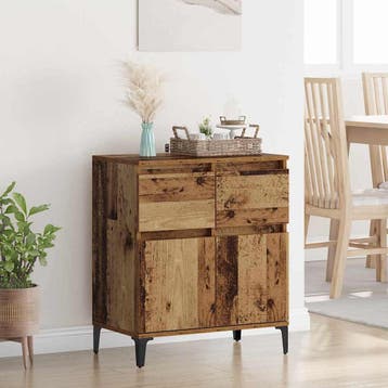 vidaXL Dressoir Oud Hout 60 x 35 x 70 cm Gemonteerd hout en, Verzenden, Nieuw, Overige houtsoorten, Minder dan 50 cm