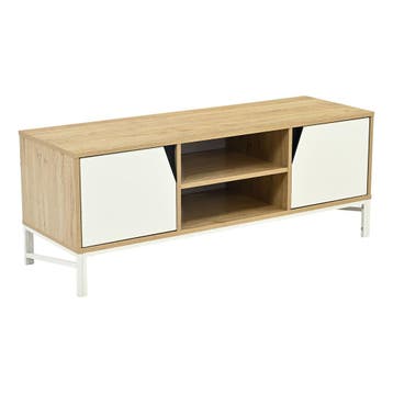 TV meubel Kerrköndam tv lowboard 120x40x46 cm eikenkleurig w, Verzenden, Nieuw