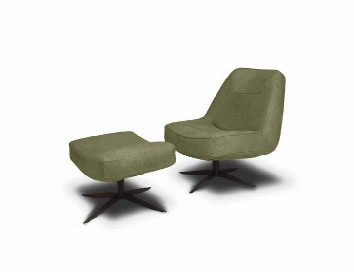 Fauteuil Ego - fauteuils - Groen, Huis en Inrichting, Stoelen, Nieuw, Leer