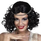 Flapper Pruik Zwart met Hoofdband, Verzenden, Nieuw